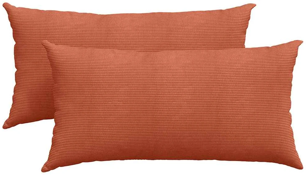Sofa Pagalvės 2 pcs Raudona oranžinė 80 x 40 cm