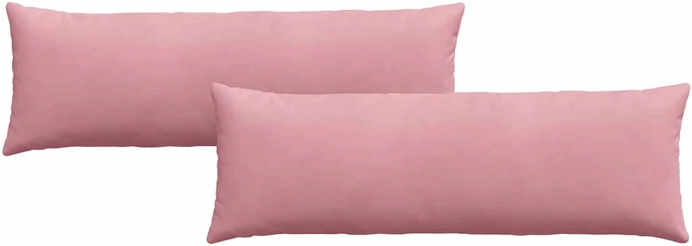 Sofa Pagalvės 2 pcs Rožinė 120 x 40 cm Kordūrinis audinys