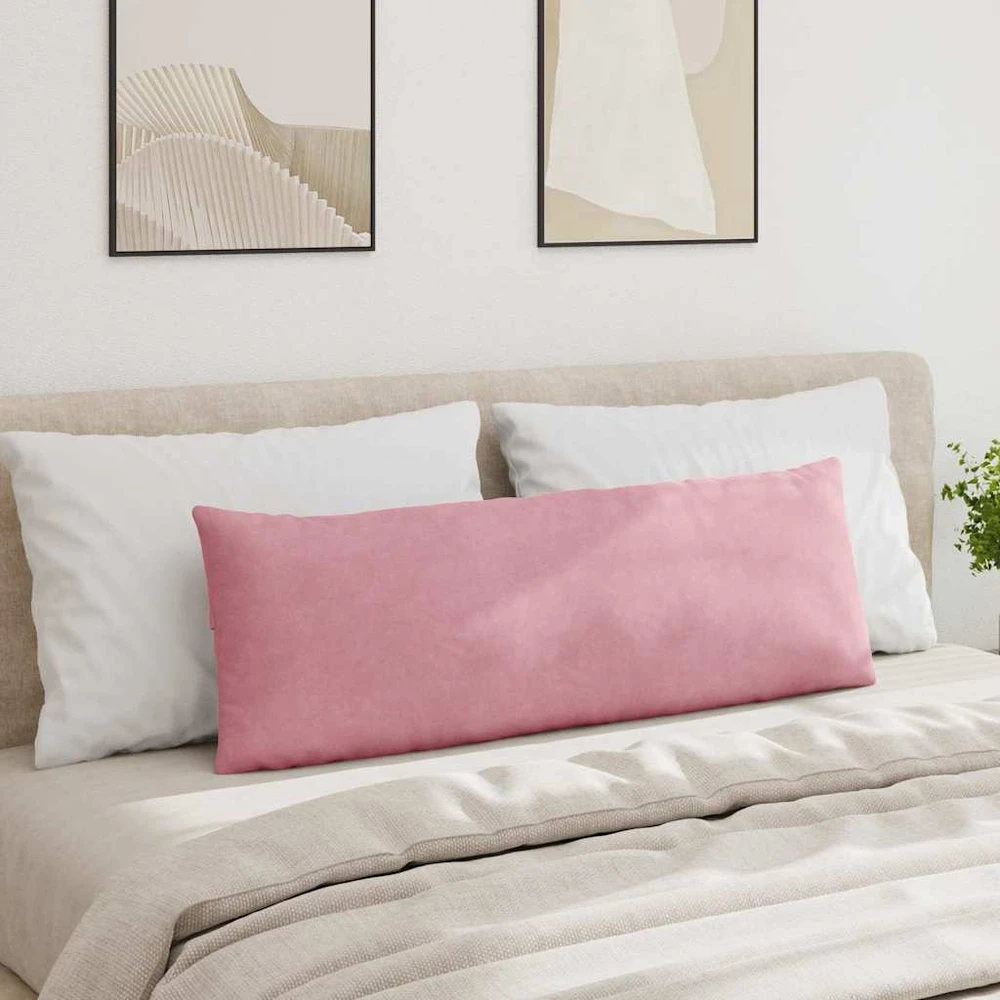 Sofa Pagalvės 2 pcs Rožinė 120 x 40 cm Kordūrinis audinys