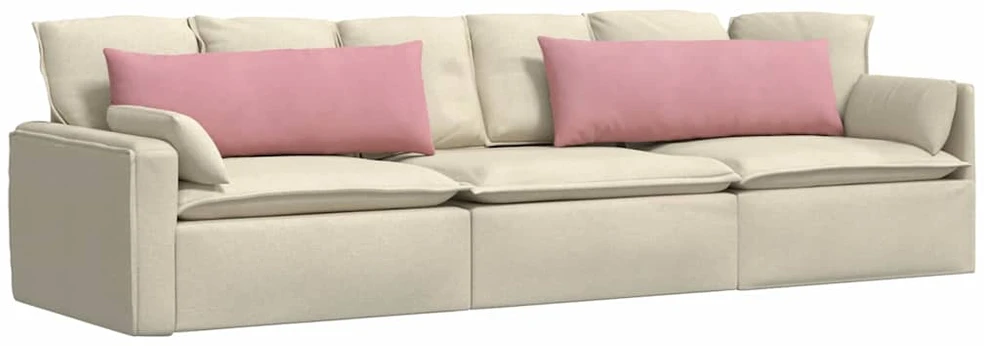 Sofa Pagalvės 2 pcs Rožinė 120 x 40 cm Kordūrinis audinys