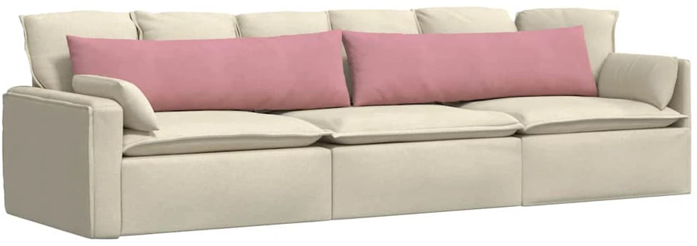 Sofa Pagalvės 2 pcs Rožinė 145 x 40 cm Kordūrinis audinys