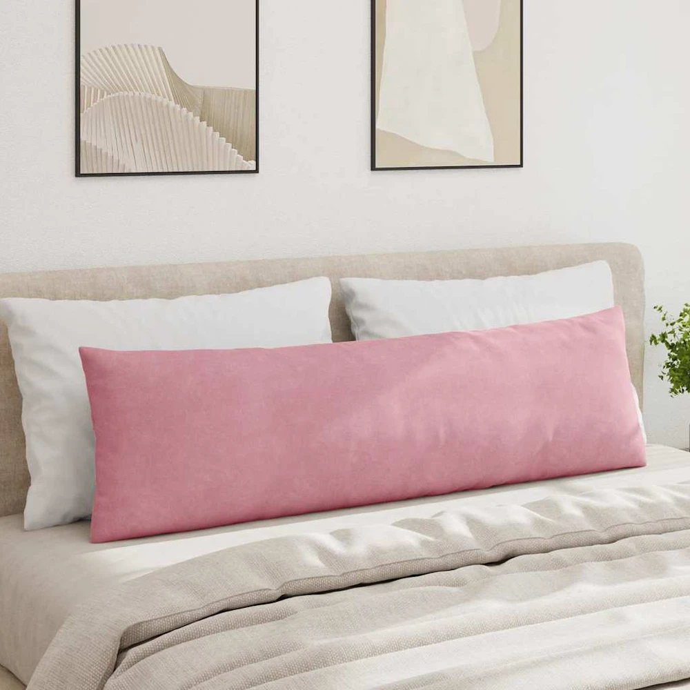 Sofa Pagalvės 2 pcs Rožinė 145 x 40 cm Kordūrinis audinys