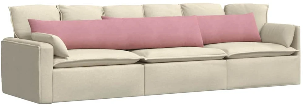 Sofa Pagalvės 2 pcs Rožinė 200 x 40 cm Kordūrinis audinys