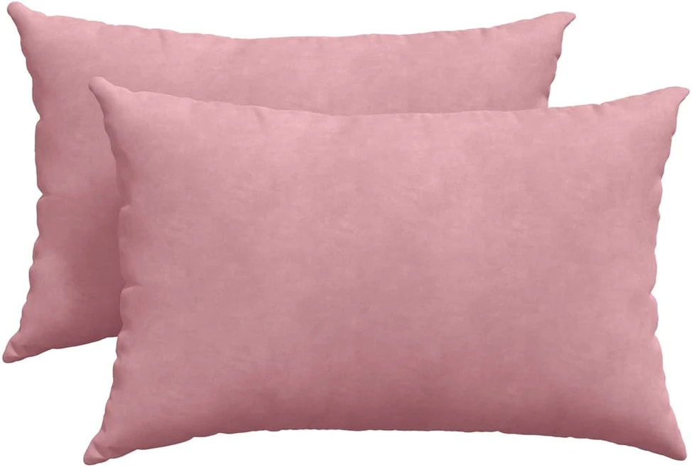 Sofa Pagalvės 2 pcs Rožinė 60 x 40 cm Kordūrinis audinys