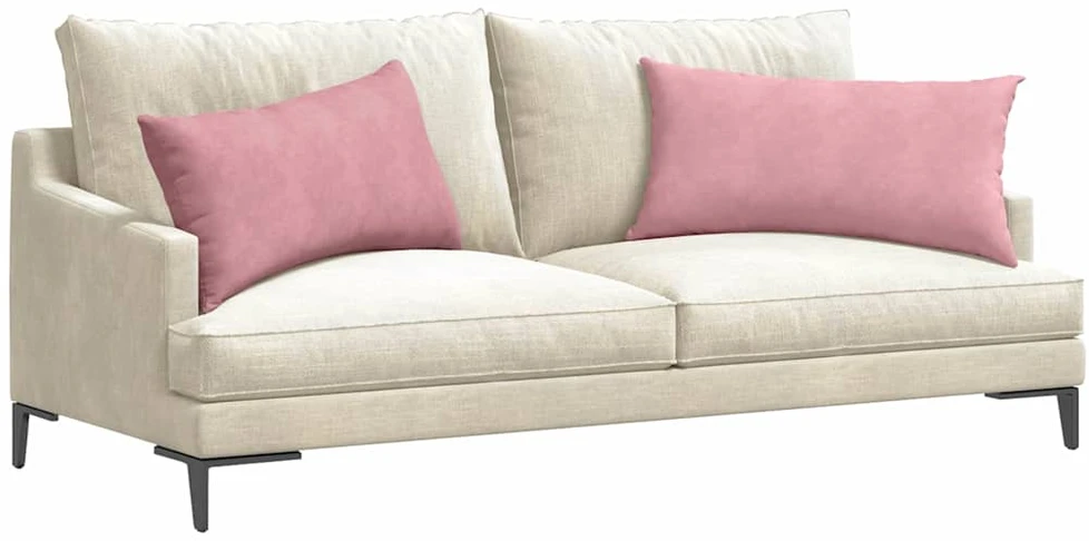 Sofa Pagalvės 2 pcs Rožinė 80 x 40 cm Kordūrinis audinys