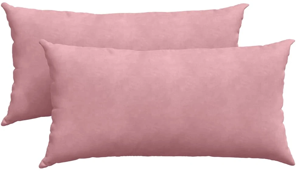 Sofa Pagalvės 2 pcs Rožinė 80 x 40 cm Kordūrinis audinys