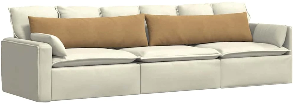 Sofa Pagalvės 2 pcs Ruda 145 x 40 cm Kordūrinis audinys