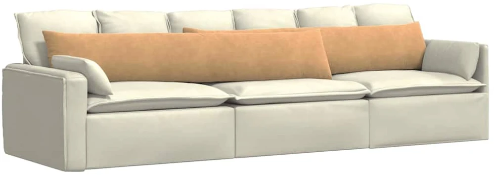 Sofa Pagalvės 2 pcs Ruda 200 x 40 cm Kordūrinis audinys