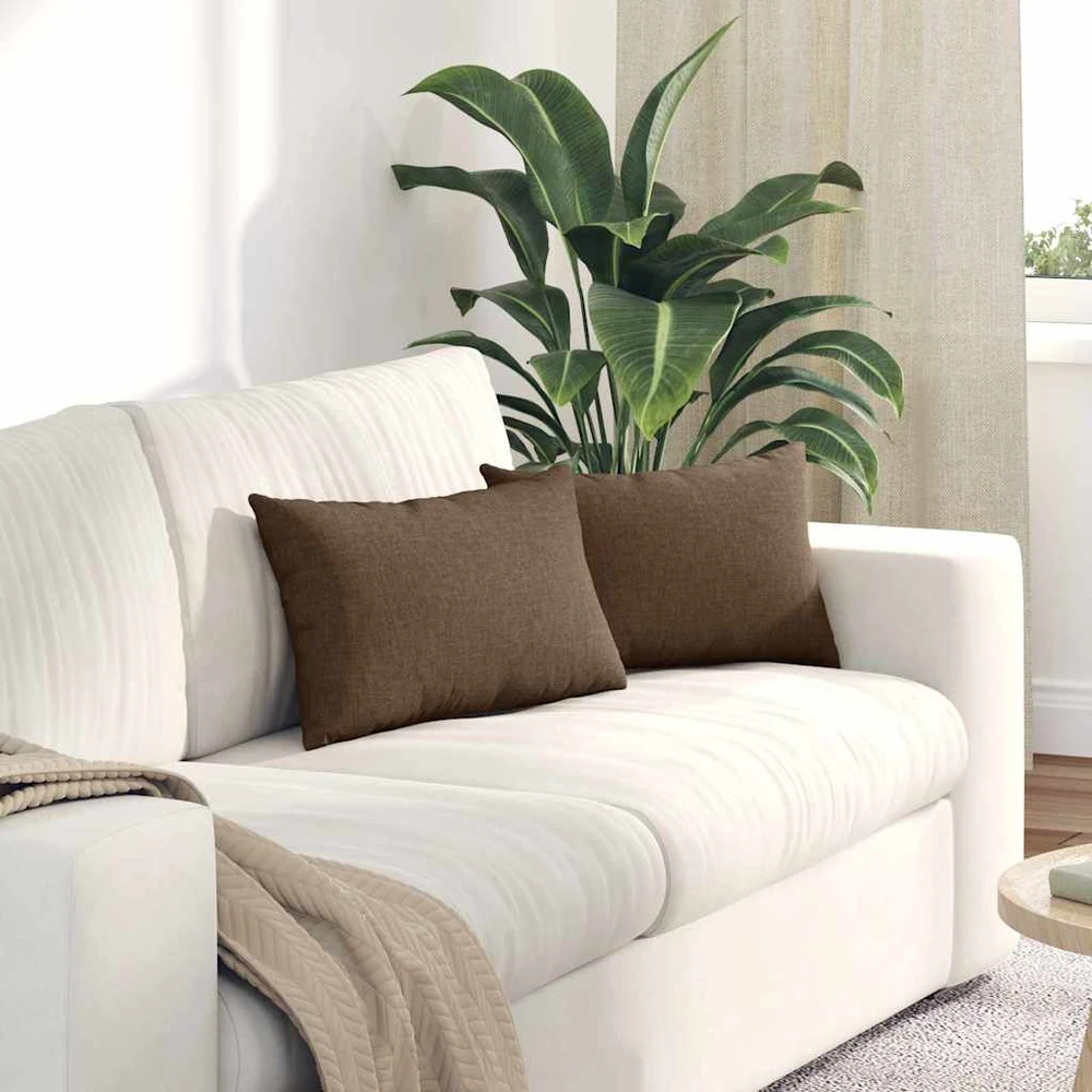Sofa Pagalvės 2 vnt. audinys Ruda 50 x 30 cm