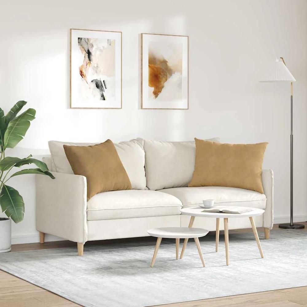 Sofa Pagalvės 2 pcs Ruda 70 x 50 cm Kordūrinis audinys