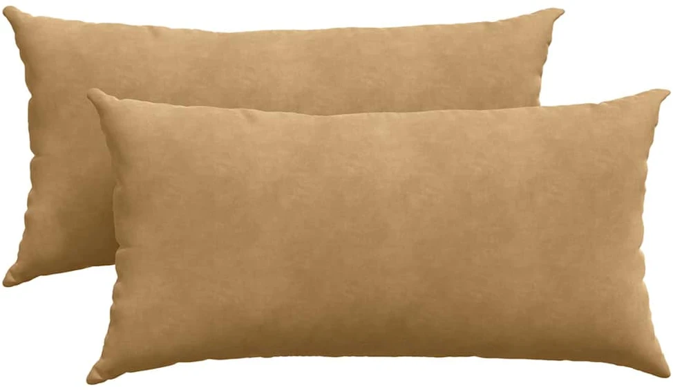 Sofa Pagalvės 2 pcs Ruda 80 x 40 cm Kordūrinis audinys