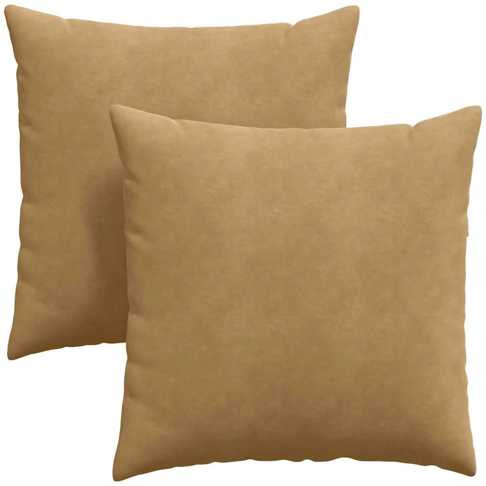 Sofa Pagalvės 2 pcs Ruda 80 x 80 cm Kordūrinis audinys