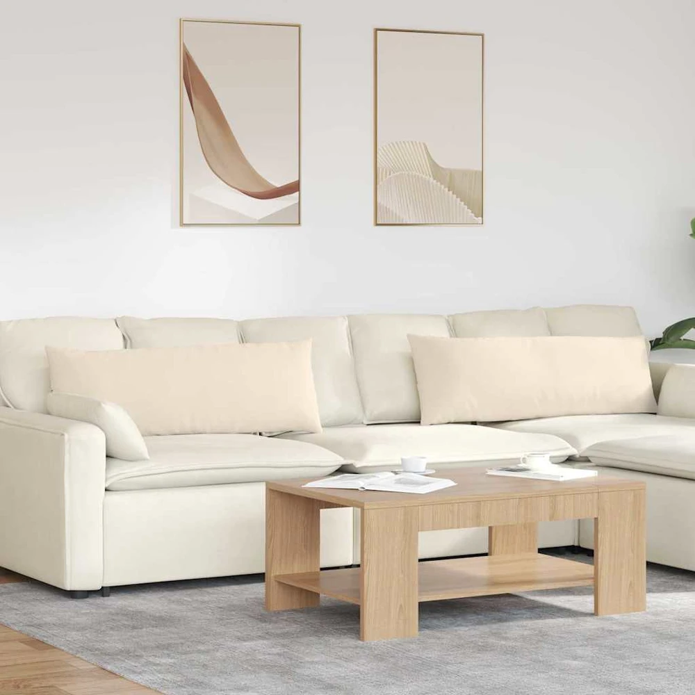 Sofa Pagalvės 2 vnt. audinys Smėlio 120 x 40 cm