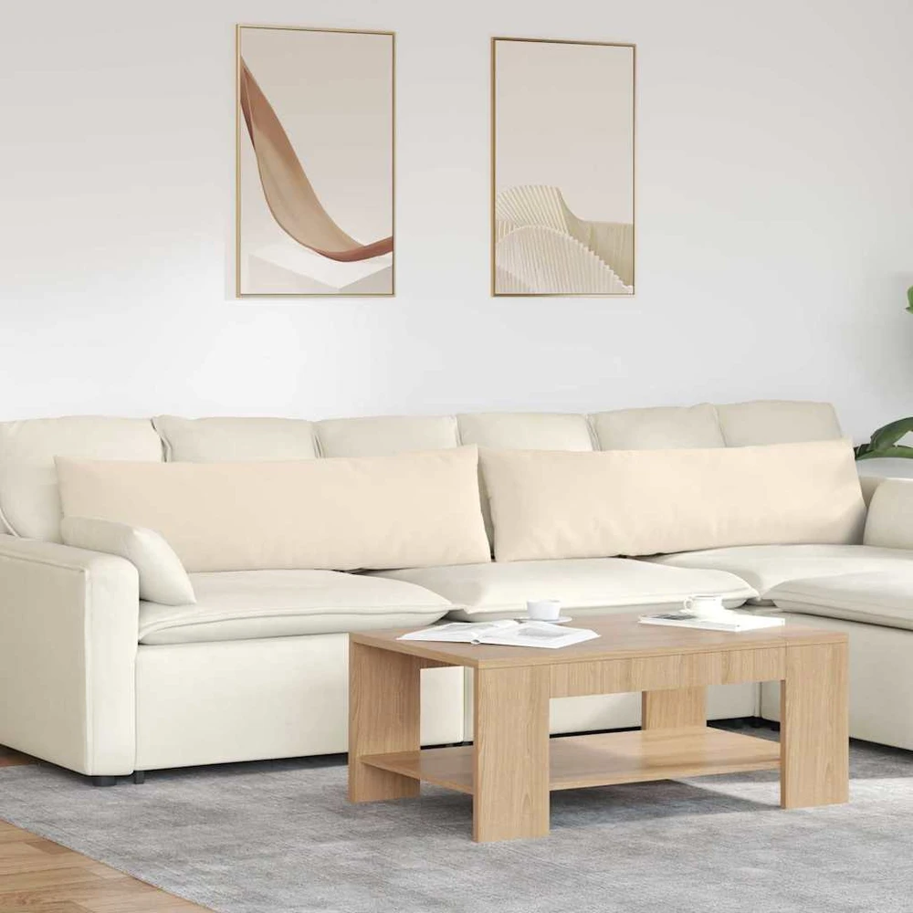Sofa Pagalvės 2 vnt. audinys Smėlio 145 x 40 cm