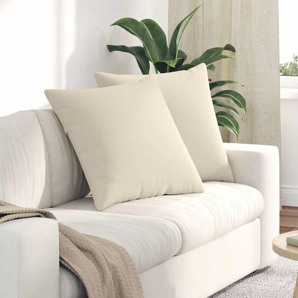 Sofa Pagalvės 2 vnt. audinys Smėlio 60 x 60 cm