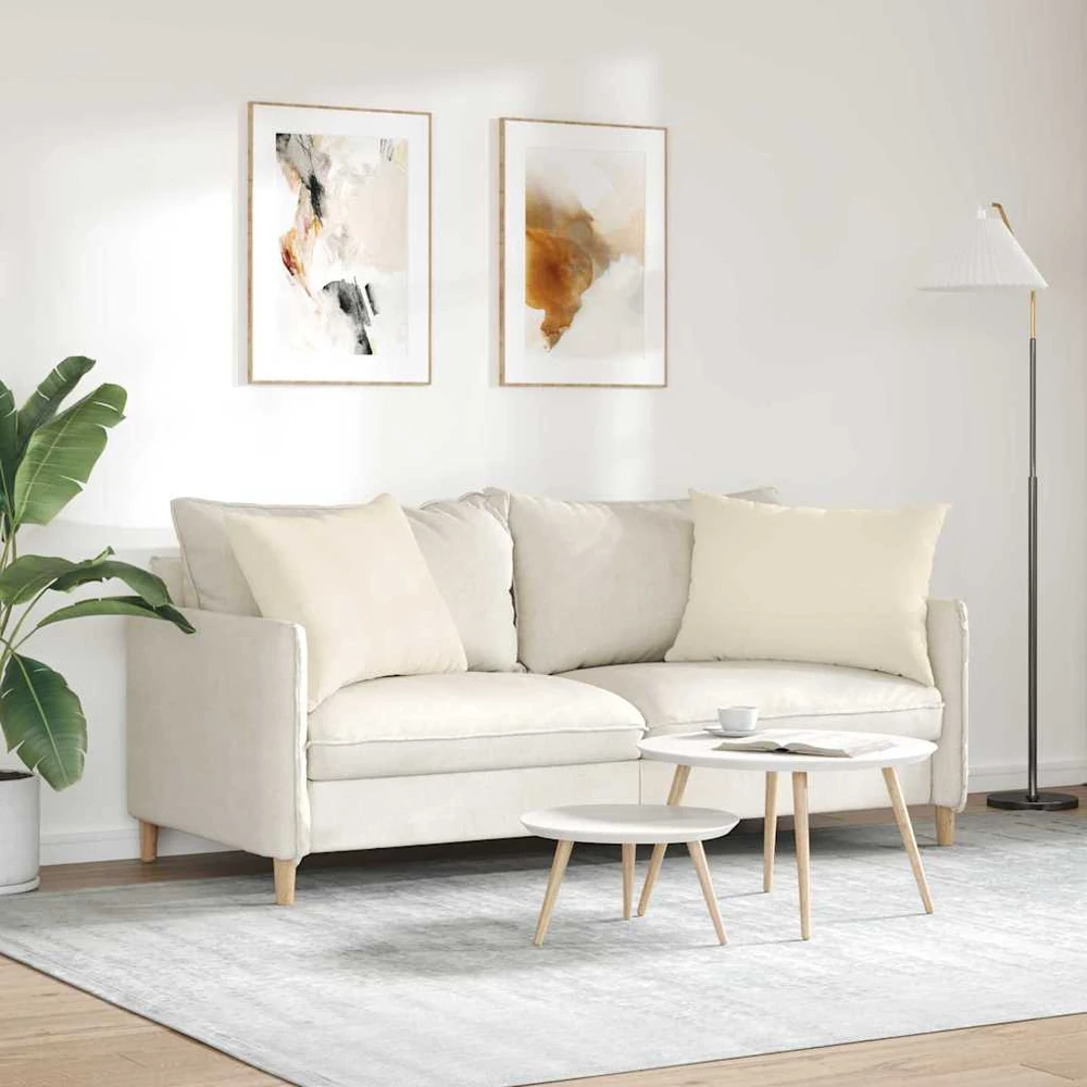 Sofa Pagalvės 2 vnt. audinys Smėlio 70 x 50 cm
