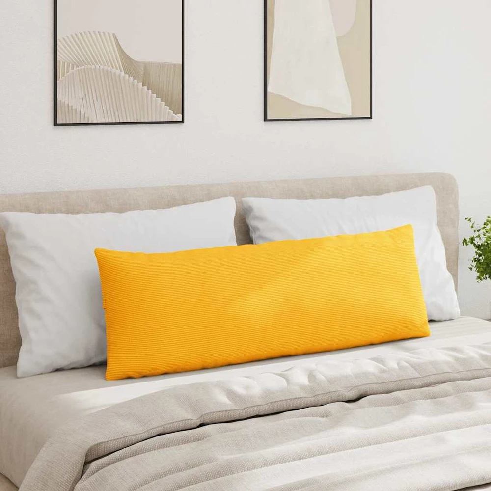 Sofa Pagalvės 2 pcs Šviesi geltona 120 x 40 cm