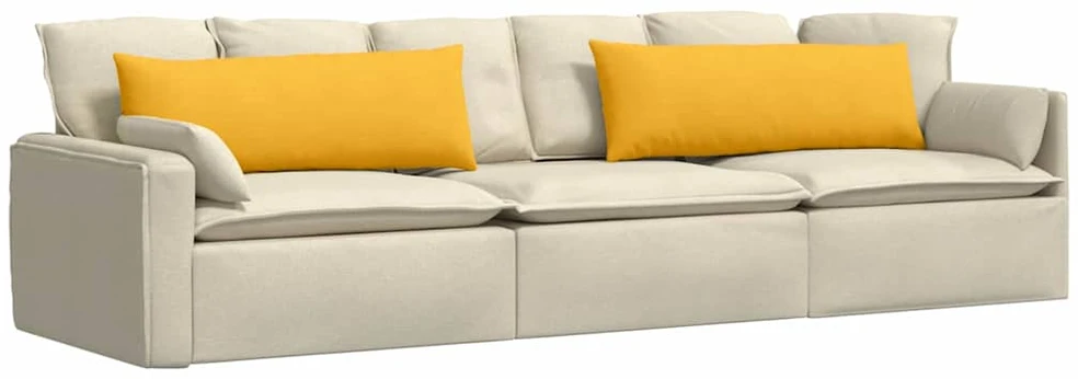 Sofa Pagalvės 2 pcs Šviesi geltona 120 x 40 cm