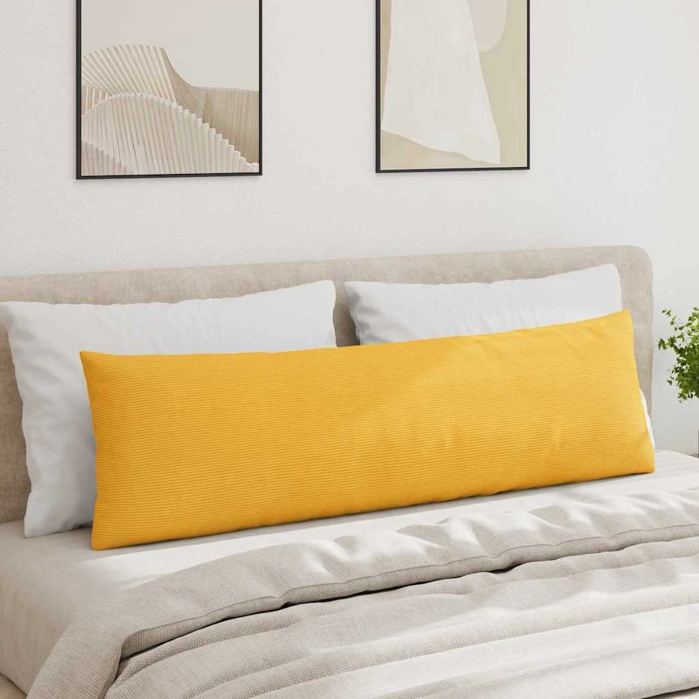 Sofa Pagalvės 2 pcs Šviesi geltona 145 x 40 cm