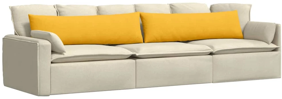 Sofa Pagalvės 2 pcs Šviesi geltona 145 x 40 cm