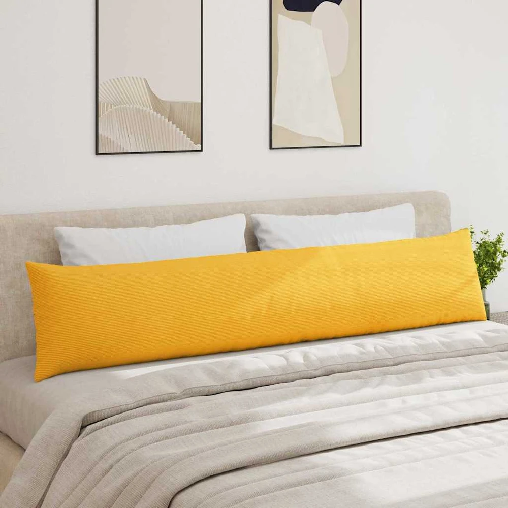Sofa Pagalvės 2 pcs Šviesi geltona 200 x 40 cm