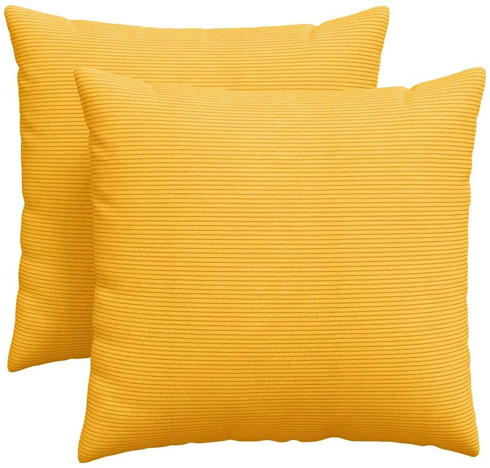 Sofa Pagalvės 2 pcs Šviesi geltona 45 x 45 cm