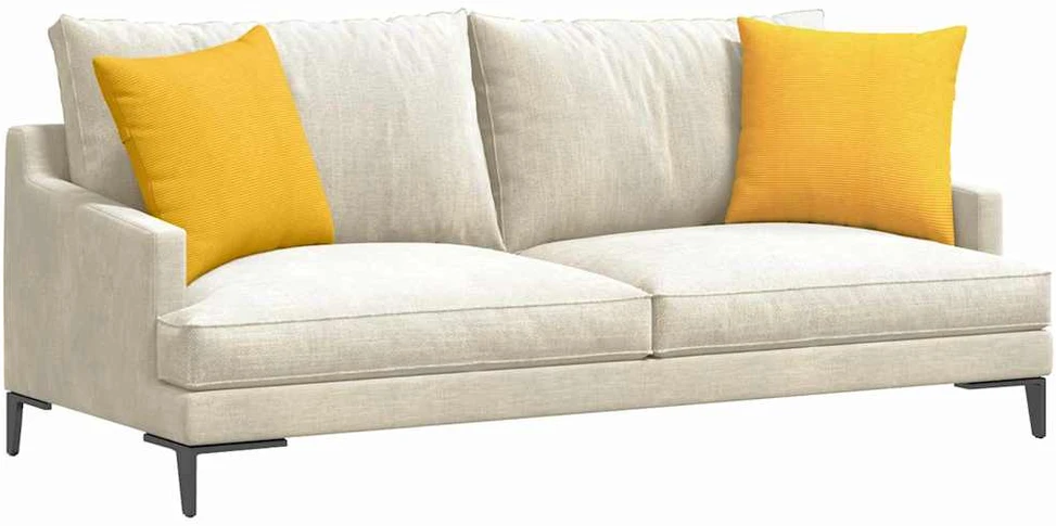 Sofa Pagalvės 2 pcs Šviesi geltona 45 x 45 cm