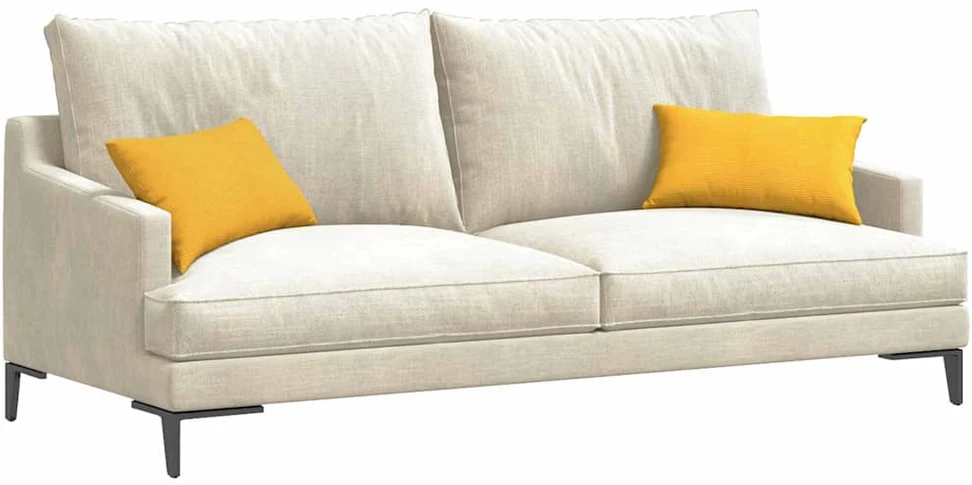 Sofa Pagalvės 2 pcs Šviesi geltona 50 x 30 cm