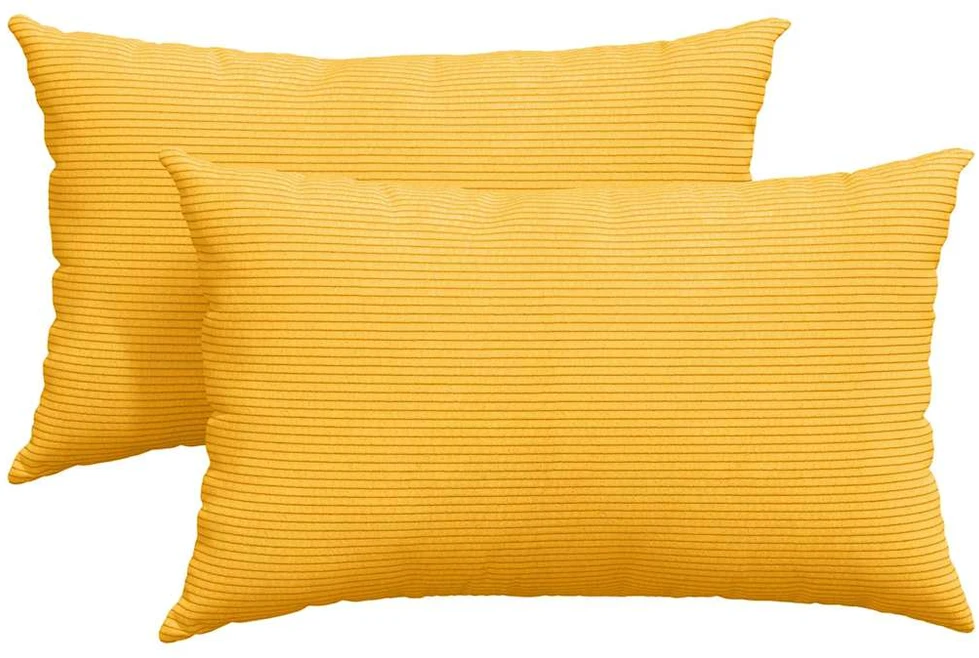 Sofa Pagalvės 2 pcs Šviesi geltona 50 x 30 cm