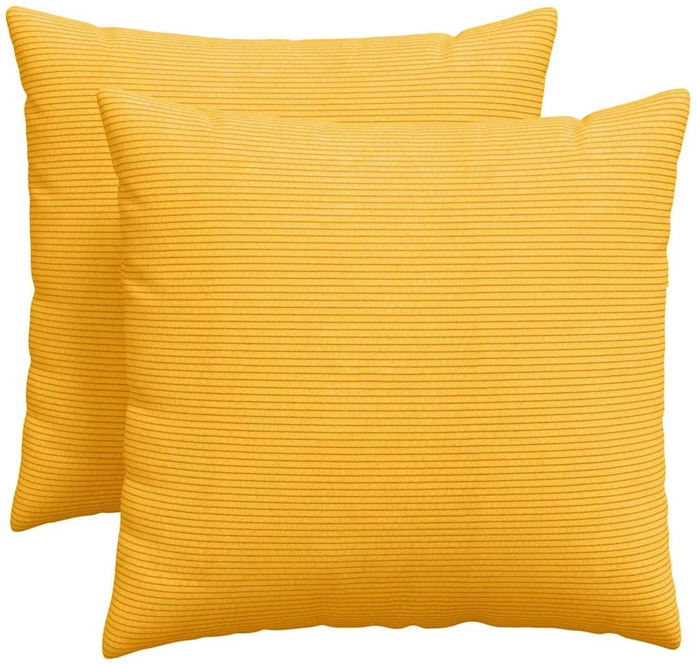 Sofa Pagalvės 2 pcs Šviesi geltona 50 x 50 cm