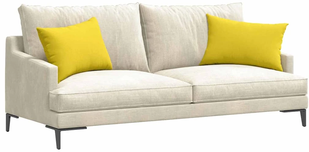 Sofa Pagalvės 2 vnt. audinys Šviesi geltona 60 x 40 cm