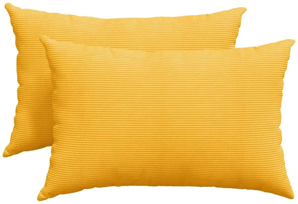 Sofa Pagalvės 2 pcs Šviesi geltona 60 x 40 cm
