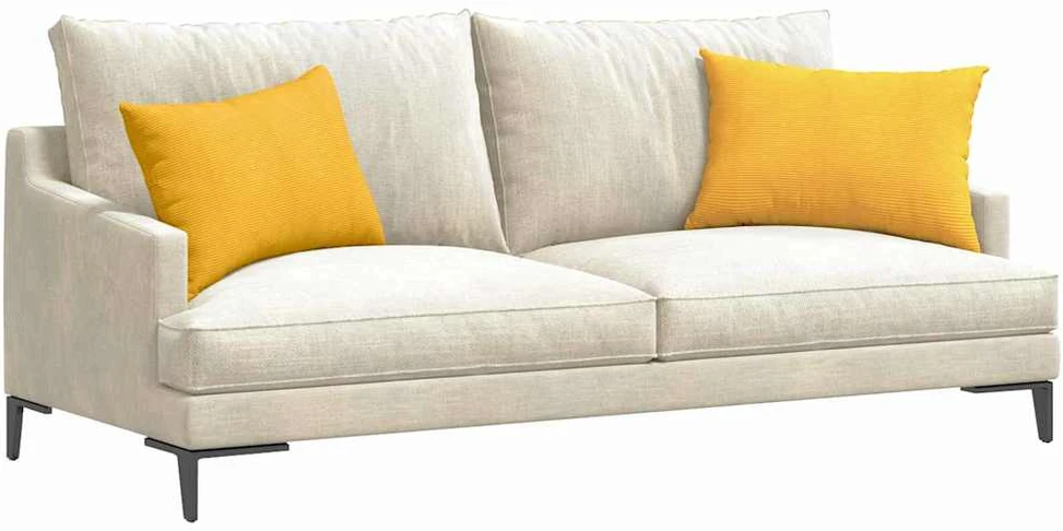 Sofa Pagalvės 2 pcs Šviesi geltona 60 x 40 cm
