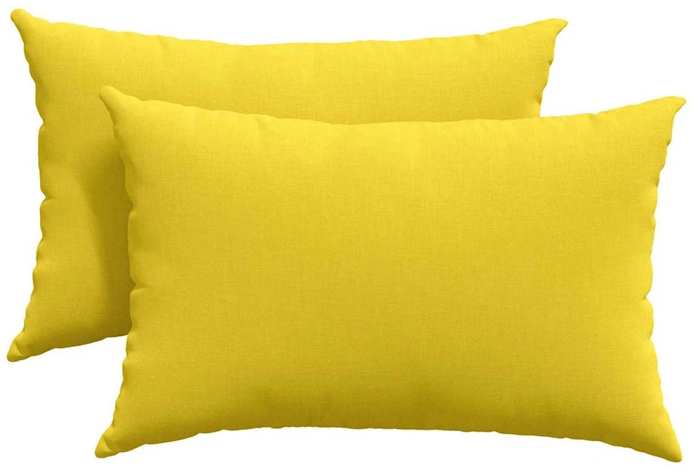 Sofa Pagalvės 2 vnt. audinys Šviesi geltona 60 x 40 cm