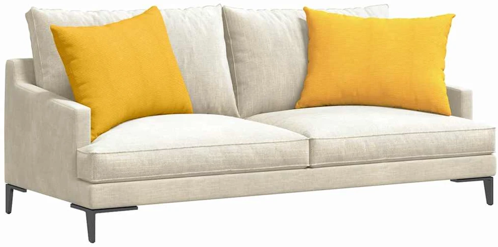 Sofa Pagalvės 2 pcs Šviesi geltona 70 x 50 cm