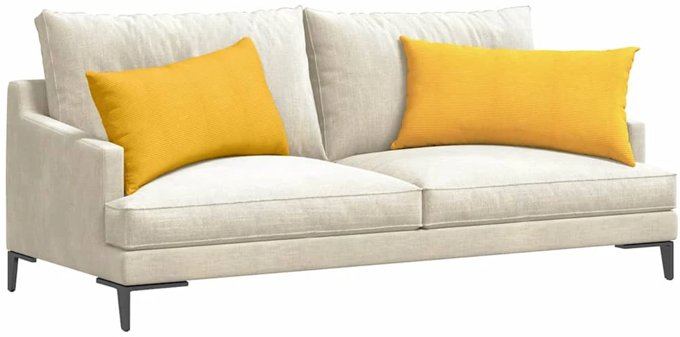 Sofa Pagalvės 2 pcs Šviesi geltona 80 x 40 cm