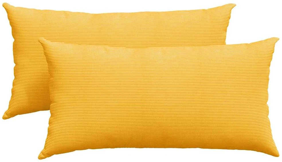Sofa Pagalvės 2 pcs Šviesi geltona 80 x 40 cm