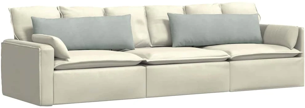 Sofa Pagalvės 2 pcs Šviesiai pilka 120 x 40 cm