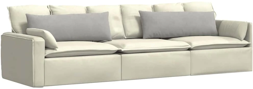 Sofa Pagalvės 2 vnt. audinys Šviesiai pilka 120 x 40 cm