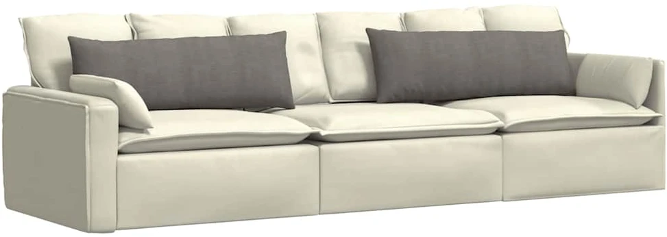 Sofa Pagalvės 2 pcs Šviesiai pilka 120 x 40 cm