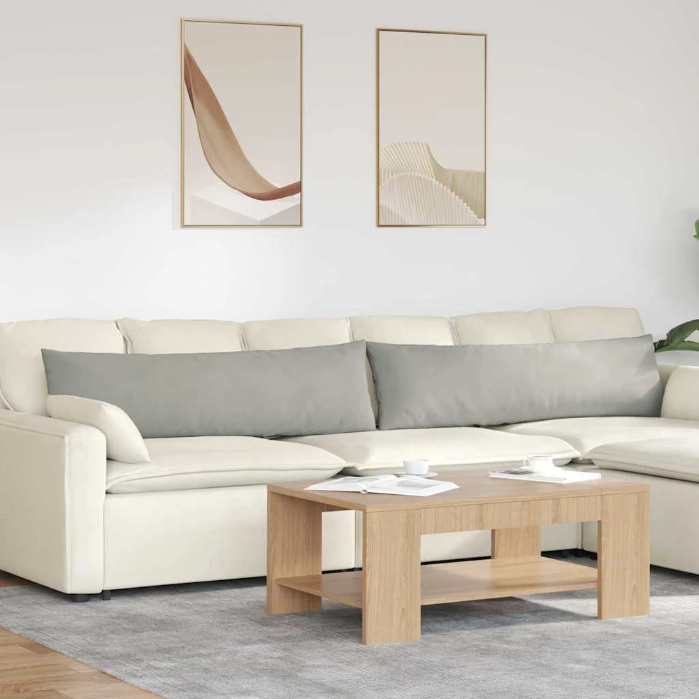 Sofa Pagalvės 2 vnt. audinys Šviesiai pilka 145 x 40 cm