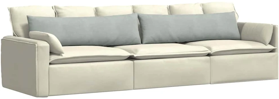 Sofa Pagalvės 2 pcs Šviesiai pilka 145 x 40 cm