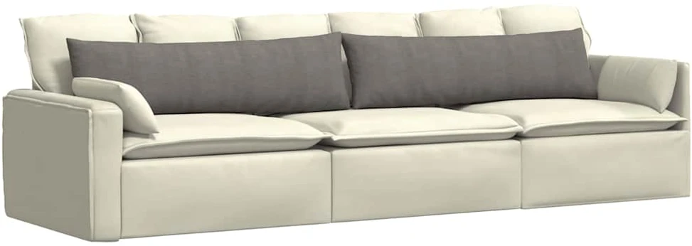 Sofa Pagalvės 2 pcs Šviesiai pilka 145 x 40 cm