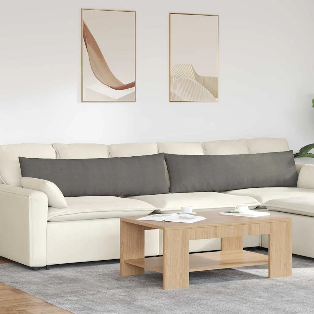 Sofa Pagalvės 2 pcs Šviesiai pilka 145 x 40 cm