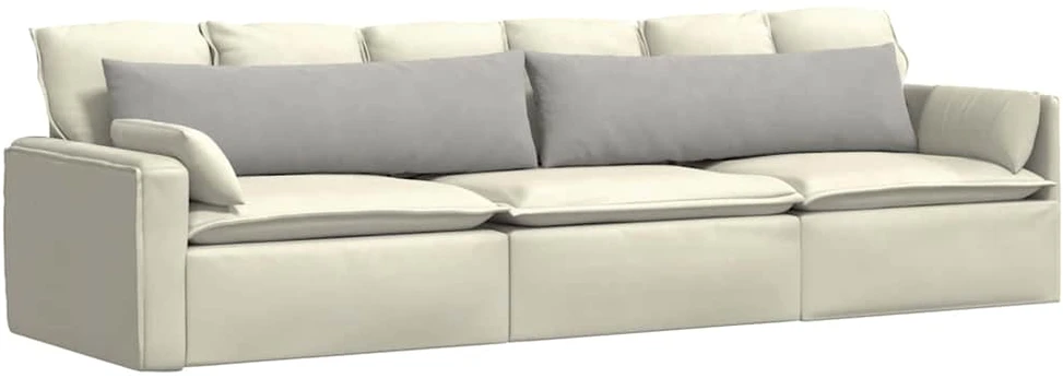 Sofa Pagalvės 2 vnt. audinys Šviesiai pilka 145 x 40 cm