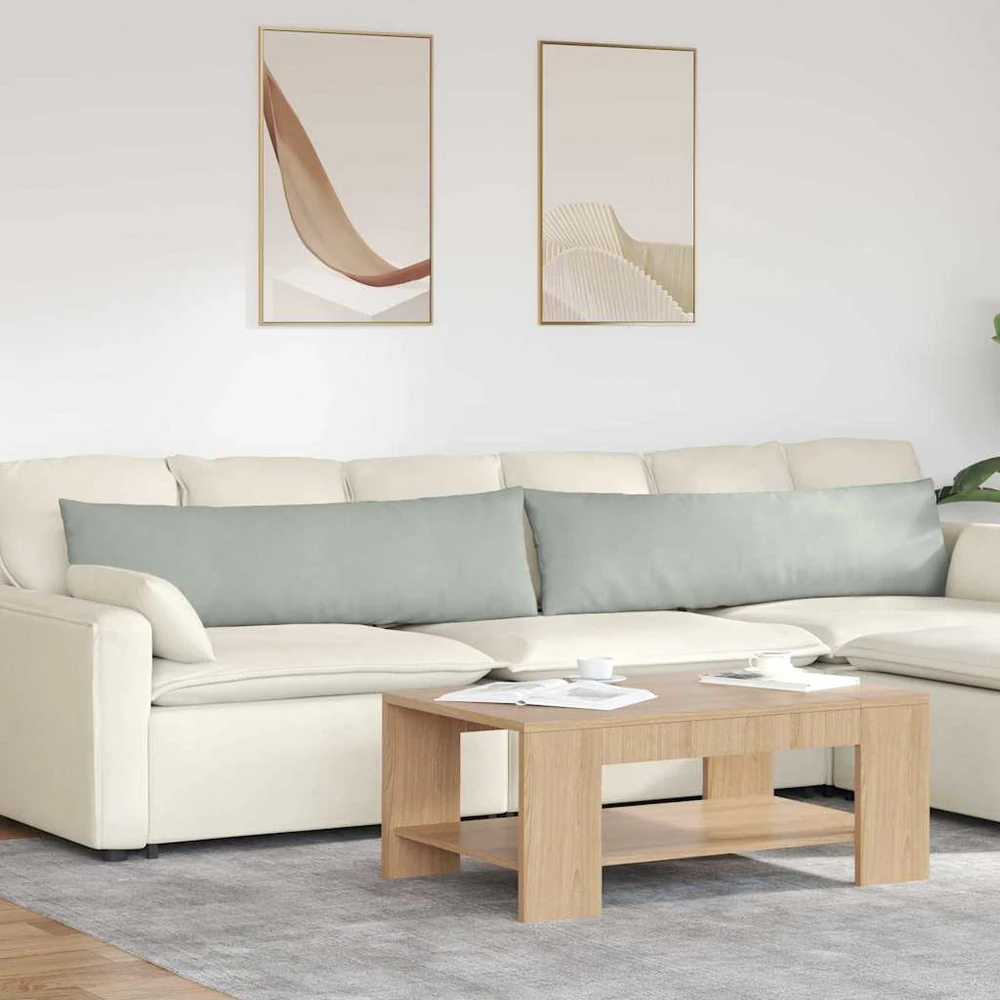 Sofa Pagalvės 2 pcs Šviesiai pilka 145 x 40 cm