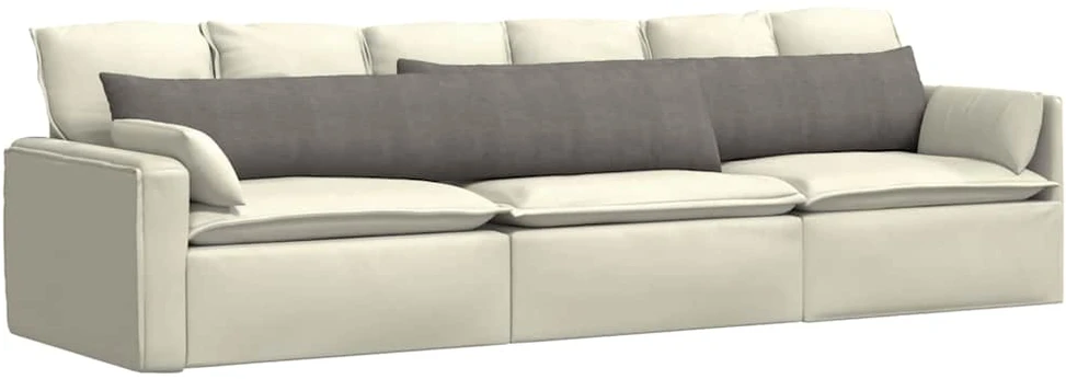 Sofa Pagalvės 2 pcs Šviesiai pilka 200 x 40 cm