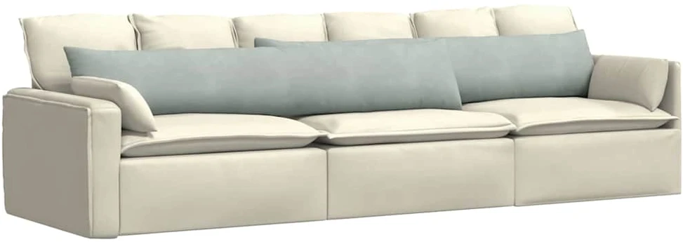 Sofa Pagalvės 2 pcs Šviesiai pilka 200 x 40 cm