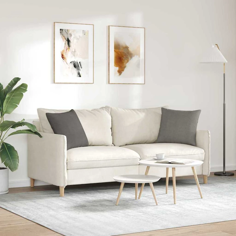 Sofa Pagalvės 2 pcs Šviesiai pilka 45 x 45 cm