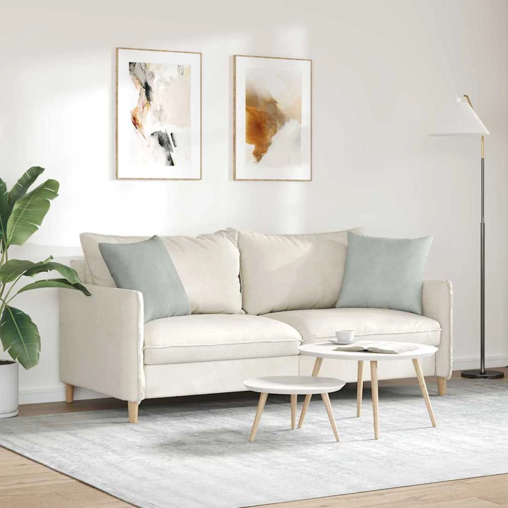 Sofa Pagalvės 2 pcs Šviesiai pilka 45 x 45 cm